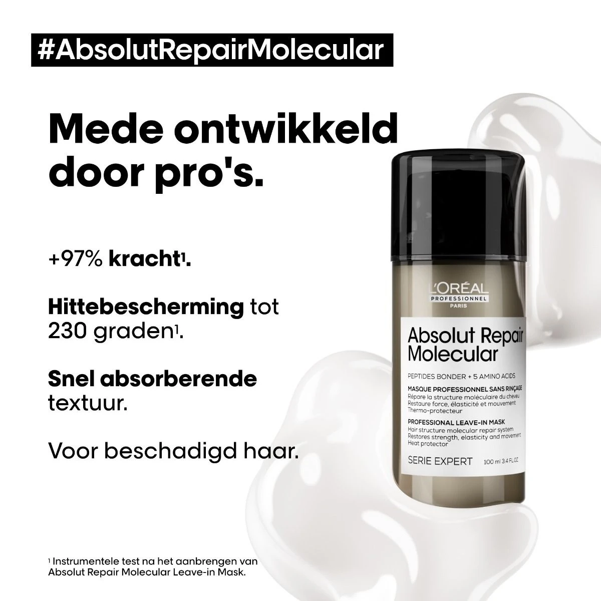 L'Oreal L'Oréal Absolut Repair Molecular Leave-in 100ml 2 L'Oreal L'Oréal Absolut Repair Molecular Leave-in 100ml - Afbeelding 2
