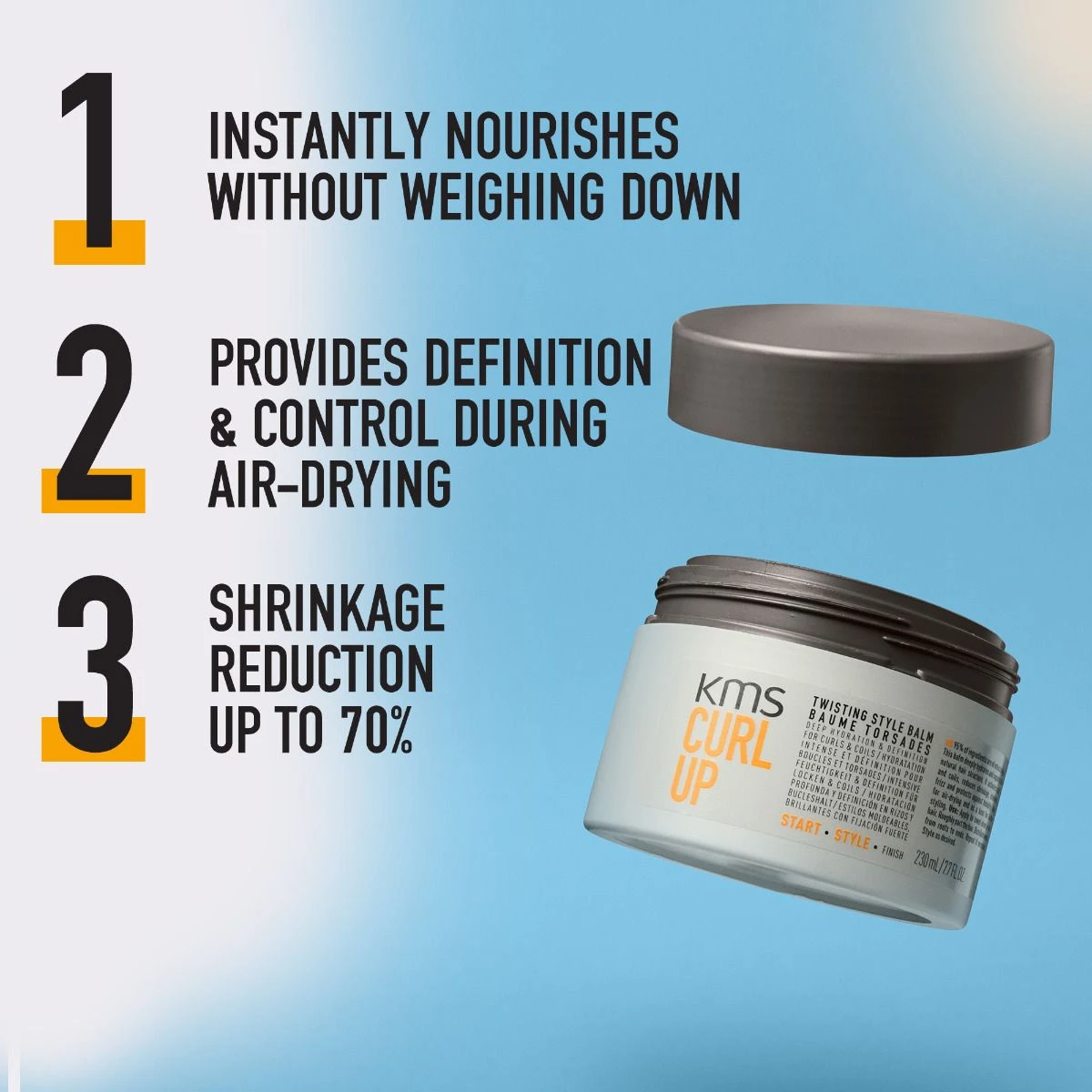 KMS CurlUp Twisting Style Balm 230ml 4 KMS CurlUp Twisting Style Balm 230ml - Afbeelding 4