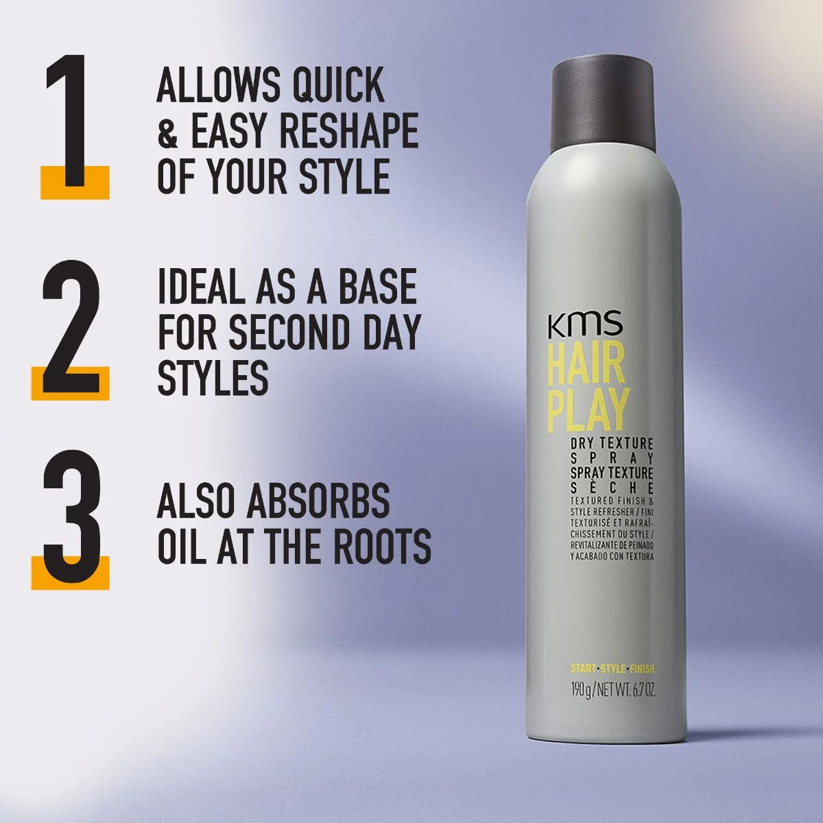 KMS Hairplay Dry Texture Spray 250ml 4 KMS Hairplay Dry Texture Spray 250ml - Afbeelding 4