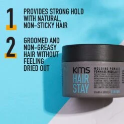 KMS HairStay Molding Pomade 90ml 7 KMS HairStay Molding Pomade 90ml -L'Oreal Verkoop 4044897420868 2
