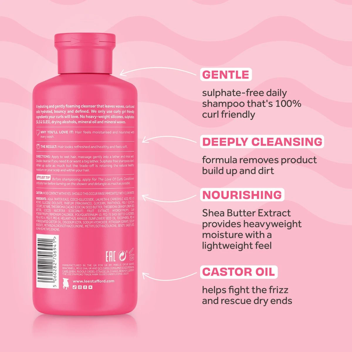 Lee Stafford For The Love Of Curls Shampoo 250ml 3 Lee Stafford For The Love Of Curls Shampoo 250ml - Afbeelding 3