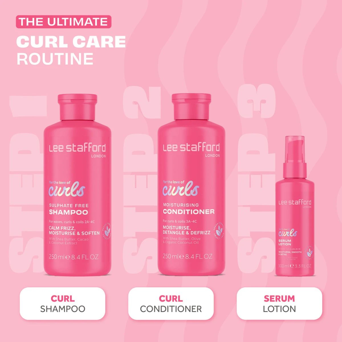 Lee Stafford For The Love Of Curls Shampoo 250ml 4 Lee Stafford For The Love Of Curls Shampoo 250ml - Afbeelding 4