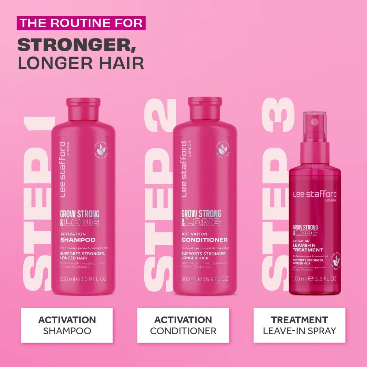 Lee Stafford Grow Strong & Long Activation Conditioner 250ml 3 Lee Stafford Grow Strong & Long Activation Conditioner 250ml - Afbeelding 3