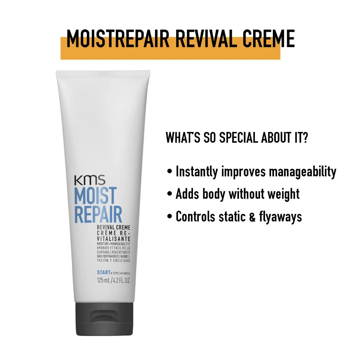 KMS MoistRepair Revival Creme 125ml - Afbeelding 2