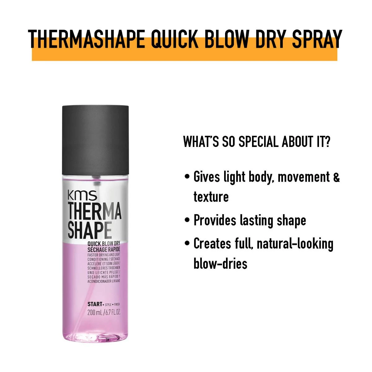KMS ThermaShape Quick Blow Dry 200ml - Afbeelding 2