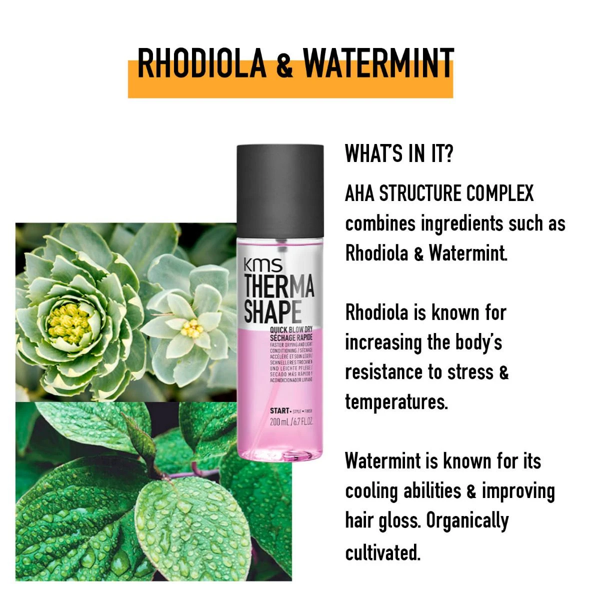 KMS ThermaShape Quick Blow Dry 200ml - Afbeelding 3