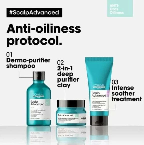L'Oreal L'Oréal Scalp Advanced Anti-Oiliness Dermo-Purifier Shampoo 1500ml 3 L'Oreal L'Oréal Scalp Advanced Anti-Oiliness Dermo-Purifier Shampoo 1500ml - Afbeelding 3