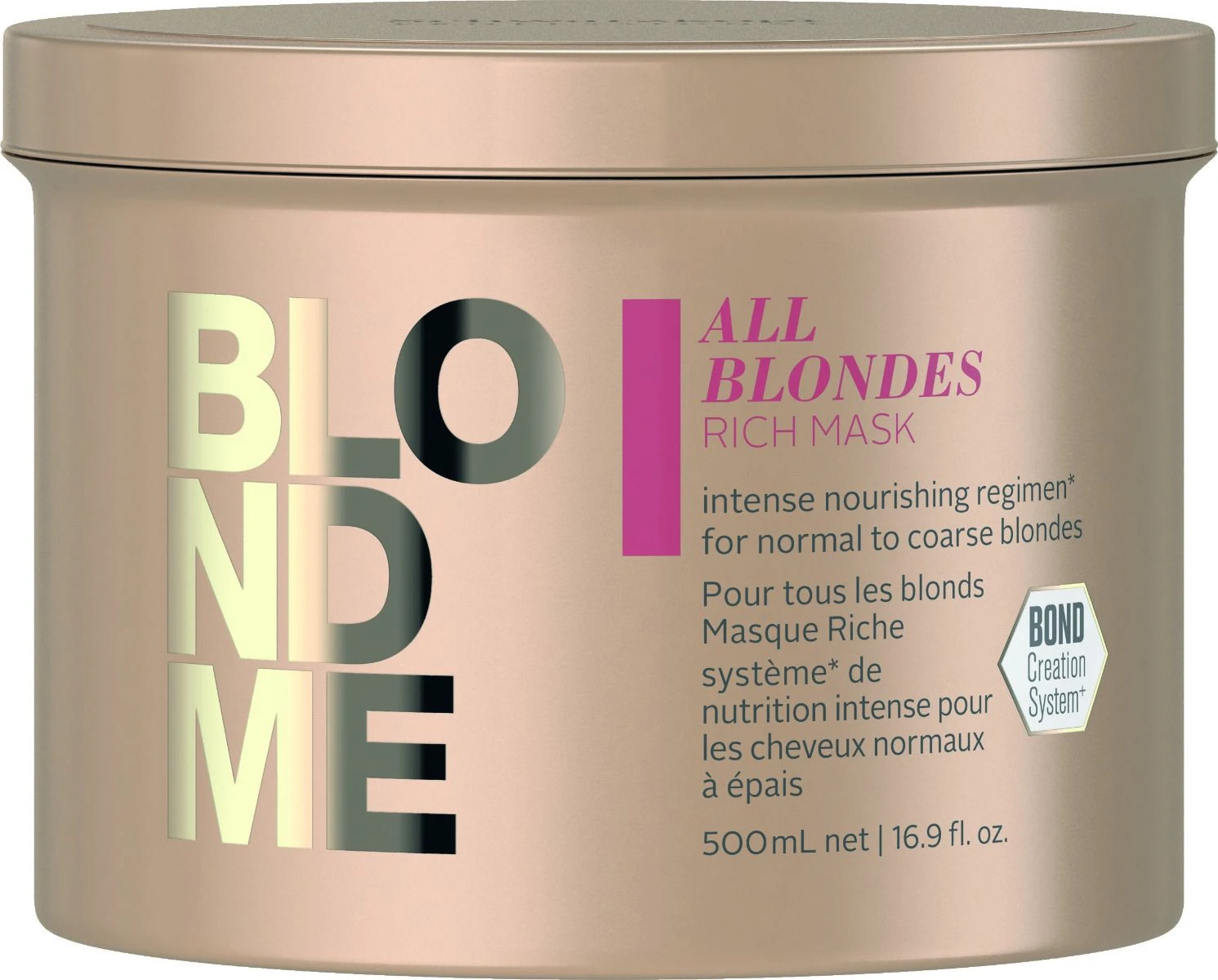 Schwarzkopf Blond Me All Blondes Rich Mask 500ml 1 Schwarzkopf Blond Me All Blondes Rich Mask 500ml