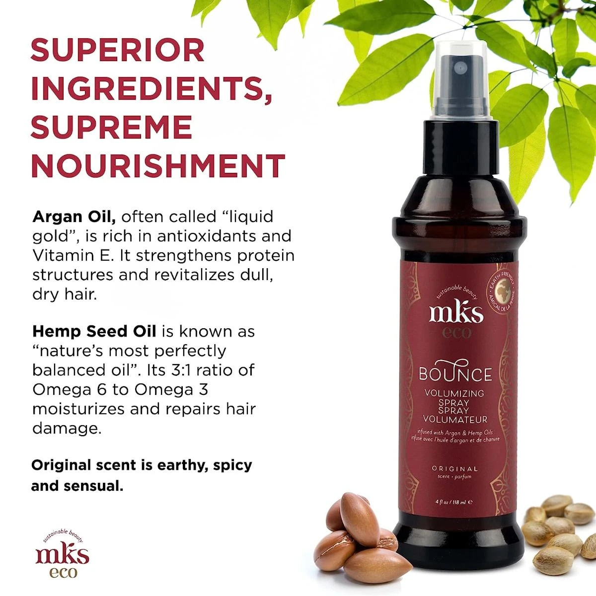 MKS-Eco Bounce Volumizing Spray 118ml 3 MKS-Eco Bounce Volumizing Spray 118ml - Afbeelding 3